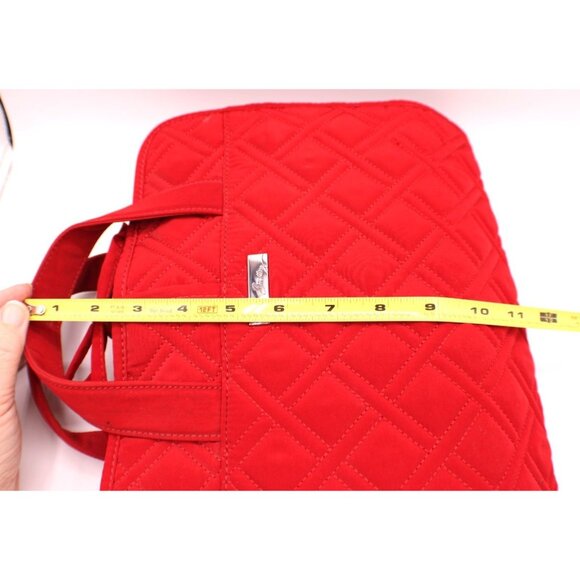 Vera Bradley Red Quilted Hanging Travel Organizer Cosmetic Toiletries Case 11x9" - Picture 10 of 13